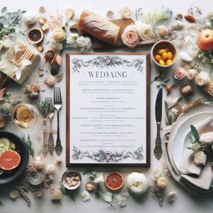 Menu Personalizado de Casamento "Elegância Gastronômica"